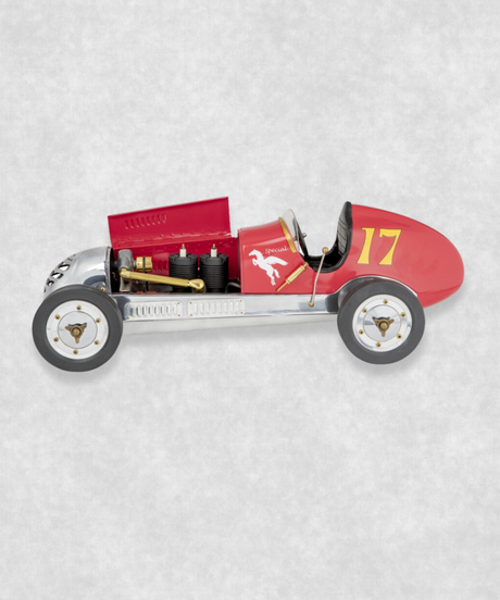 BB Korn Red Model Car Side view motor open