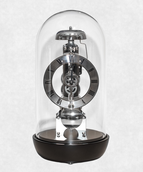 Mechanical Clock under Glass Front view