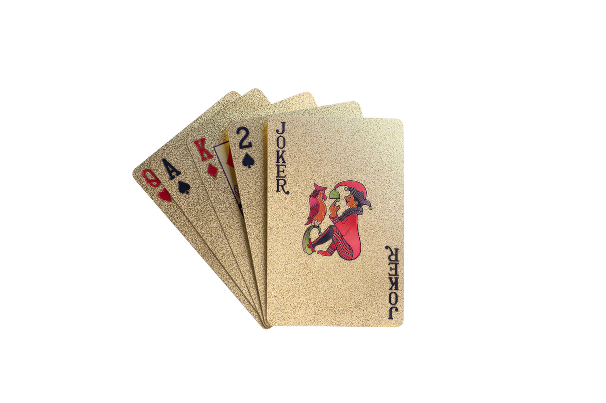 Zermatt Matterhorn Original Luxury Playing Cards Gold front view made by Maison Davis