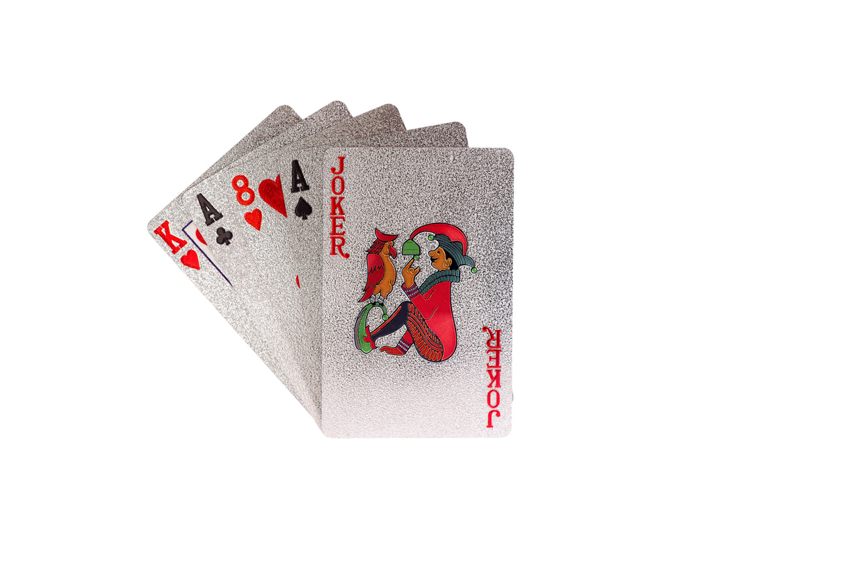 Zermatt Matterhorn Original Luxury Playing Cards Silver Cards zoom made by Maison Davis