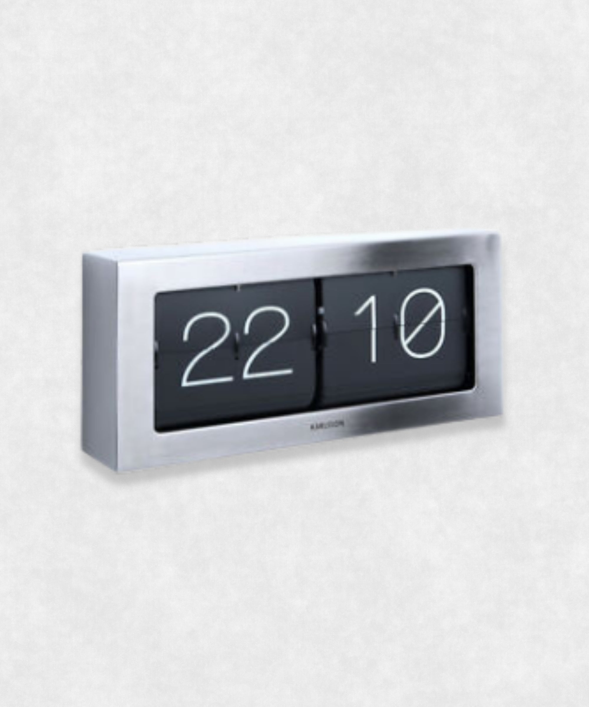 FLIP CLOCK WITH CASE / BLACK - SILVER