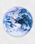 GLASS WALL CLOCK "EARTH"