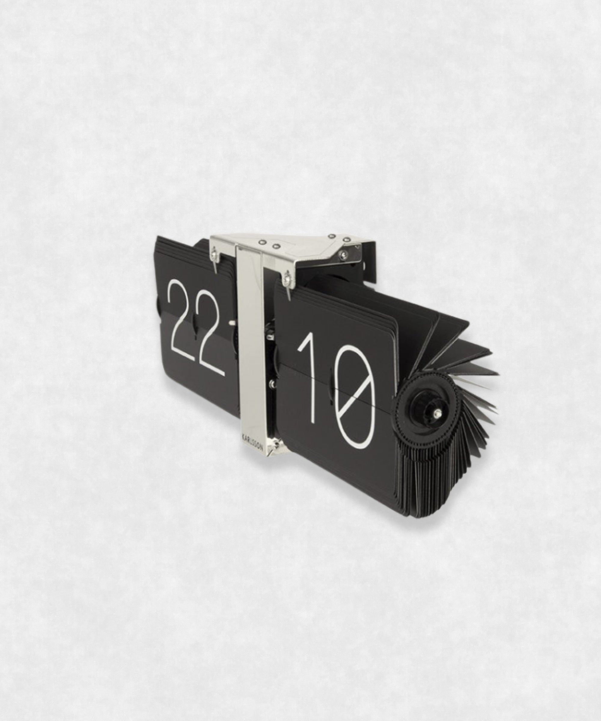 FLIP CLOCK SILVER &amp; BLACK