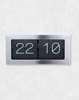 FLIP CLOCK WITH CASE / BLACK - SILVER