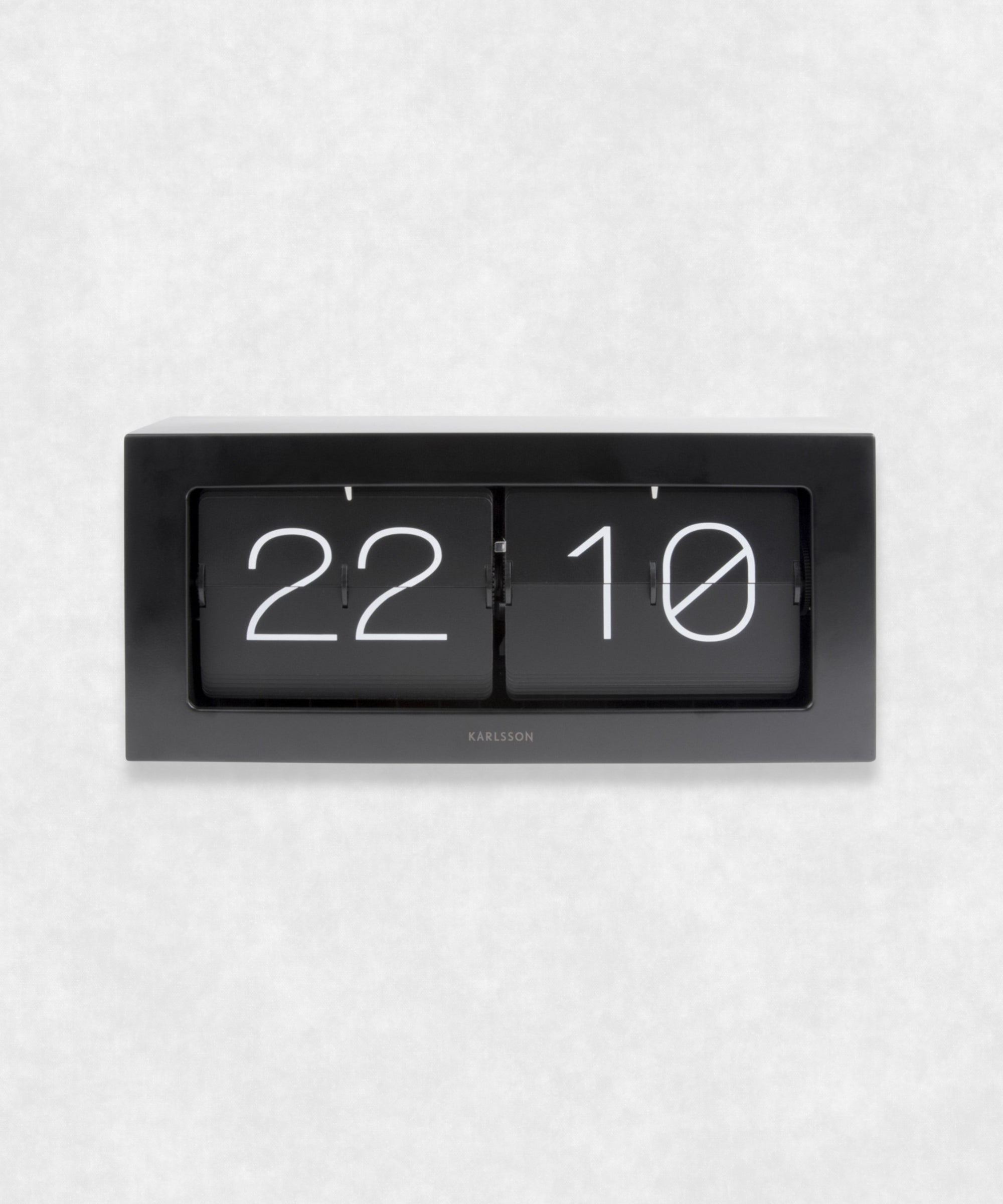 FLIP CLOCK WITH CASE / BLACK - SILVER