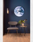 GLASS WALL CLOCK "EARTH"