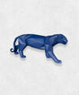Handmade blue porcelain panther sculpture crafted in Spain