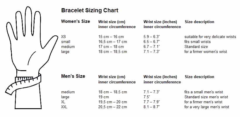 Bracelet_Sizing_Chart_Women and Men