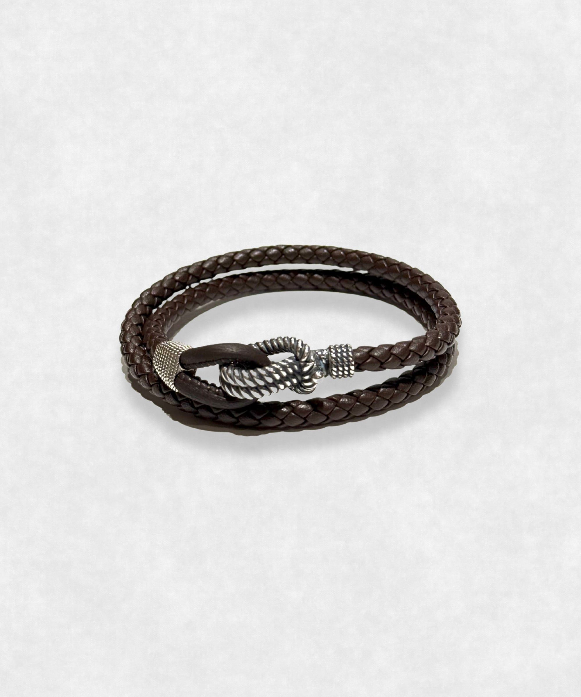 Leather and Sterling Silver 925 bracelet Maison Davis