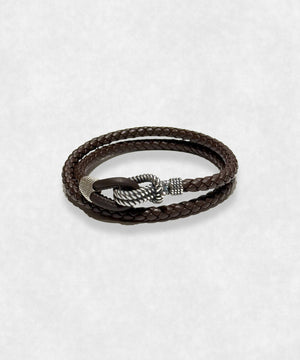 Leather and Sterling Silver 925 bracelet Maison Davis