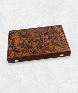 California Walnut burl backgammon closed picture