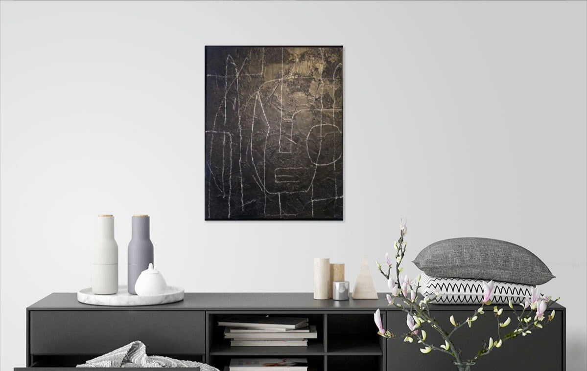 Charcoal Faces by Maryse Ceha - Painting