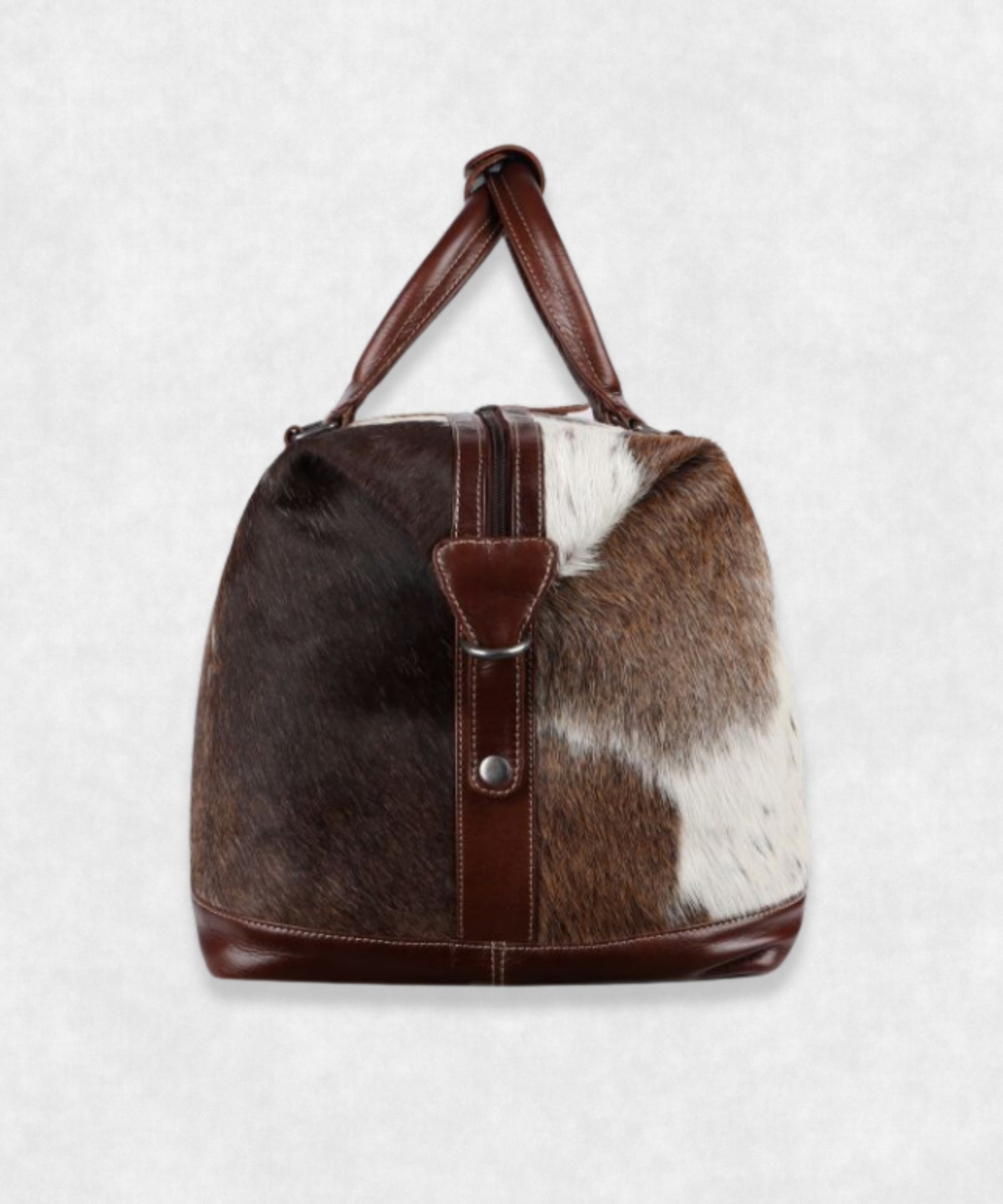 Cowhide Travel leather Bag full side view