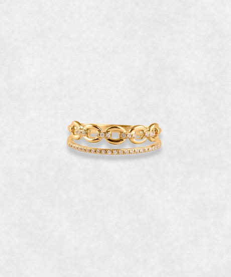 Crown Ring, Gold 18k and natural Diamonds