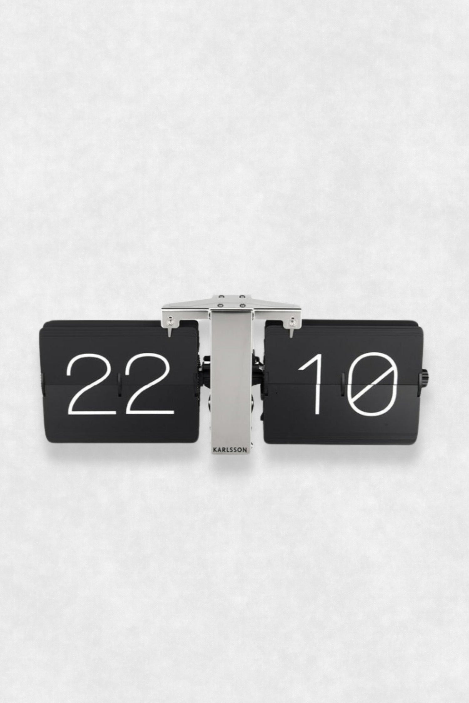 Flip clock Black and Silver