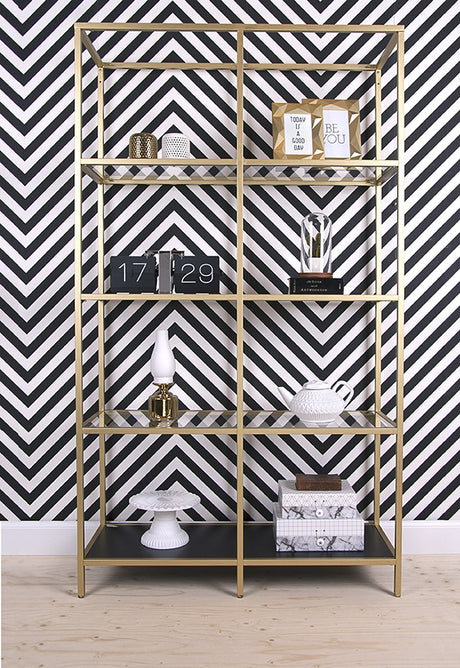 Flip clock Black and Silver on shelf