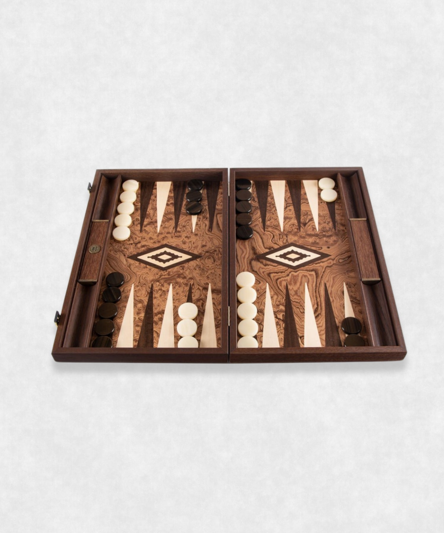 Handmade Backgammon Walnut Burl 