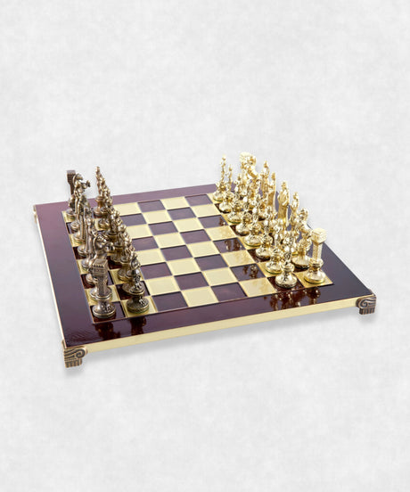 Handmade Luxury Chess Renaissance Bronze And Brass Side view