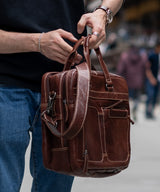 Leather Briefcase in situ Maison Davis