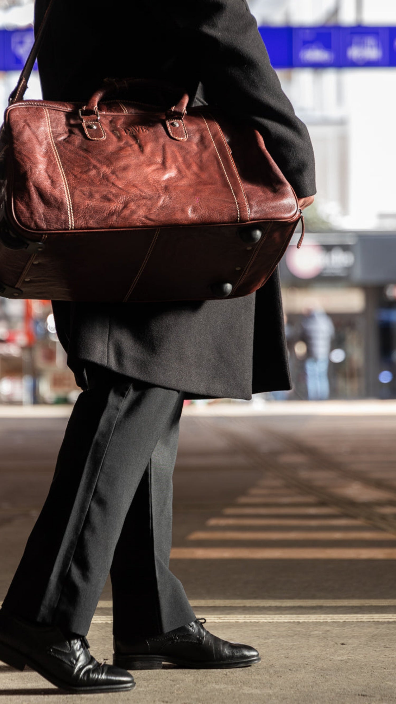 Maison Davis Trolley Leather Bag Train Station