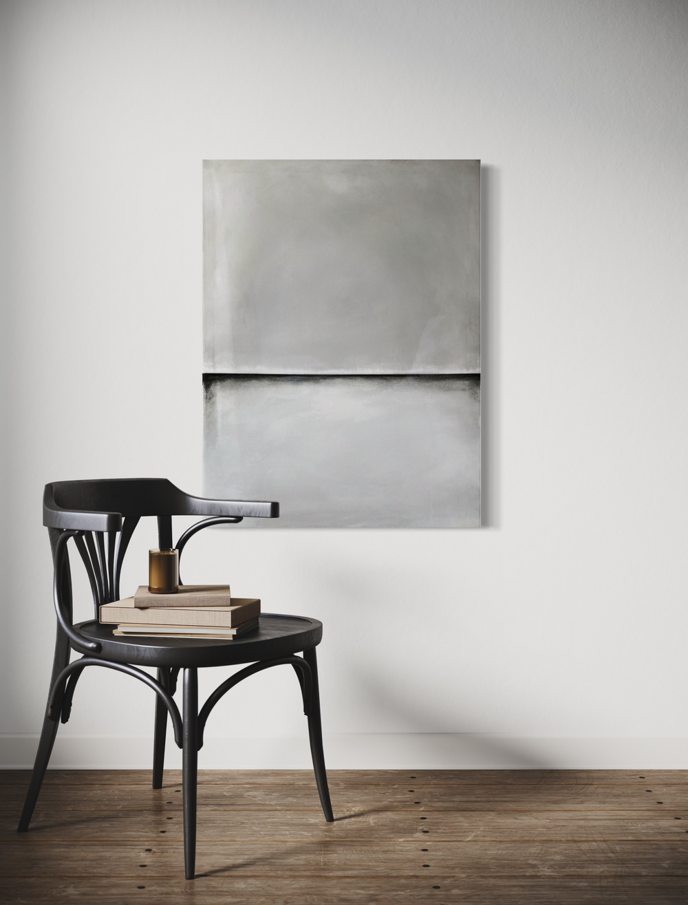 Maryse Ceha Warm Grey Mirror Displayed