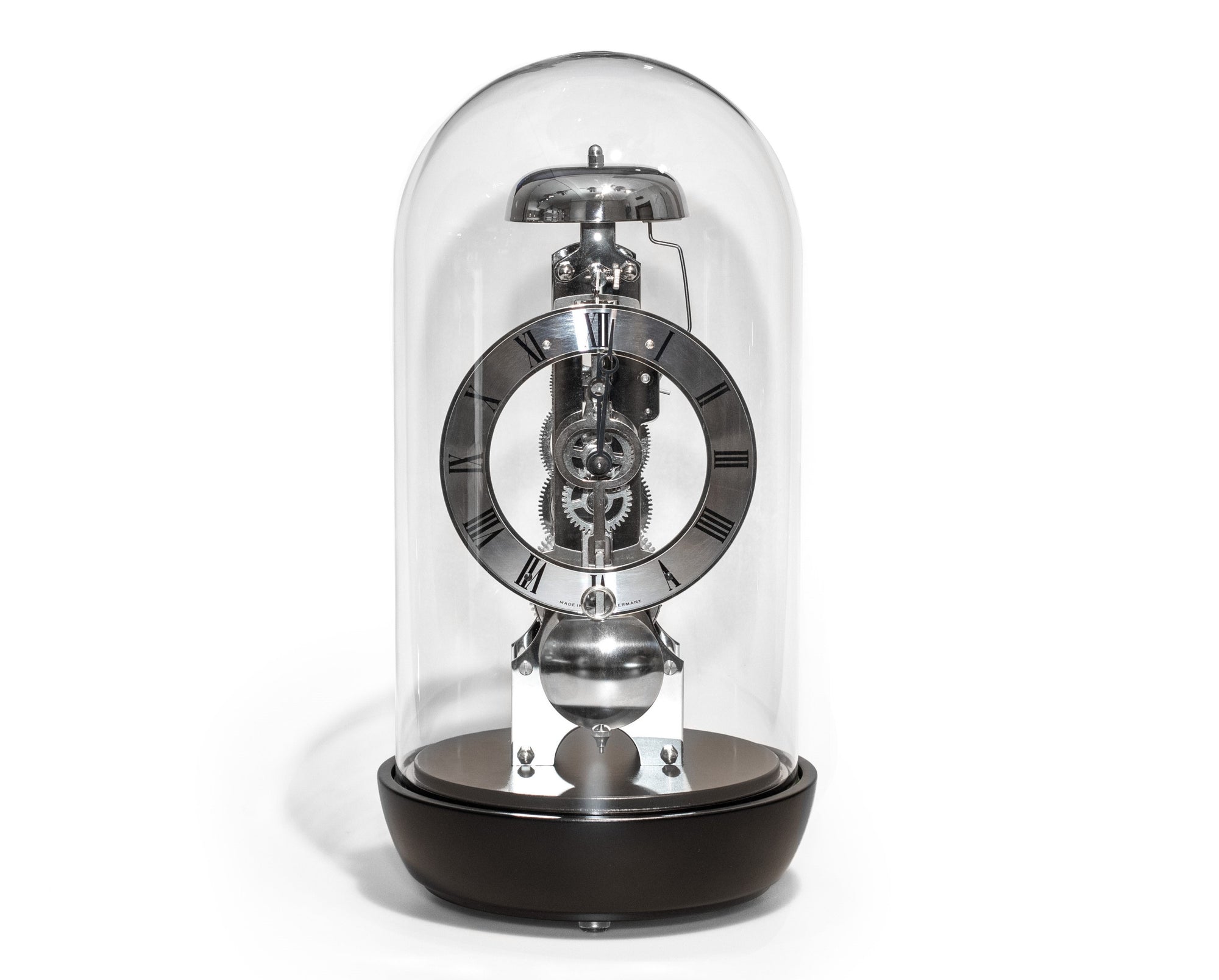 Mechanical Clock under Glass Front view