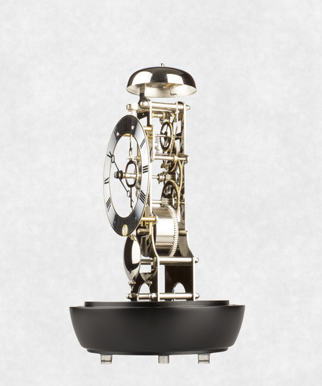 Mechanical Clock under Glass side view