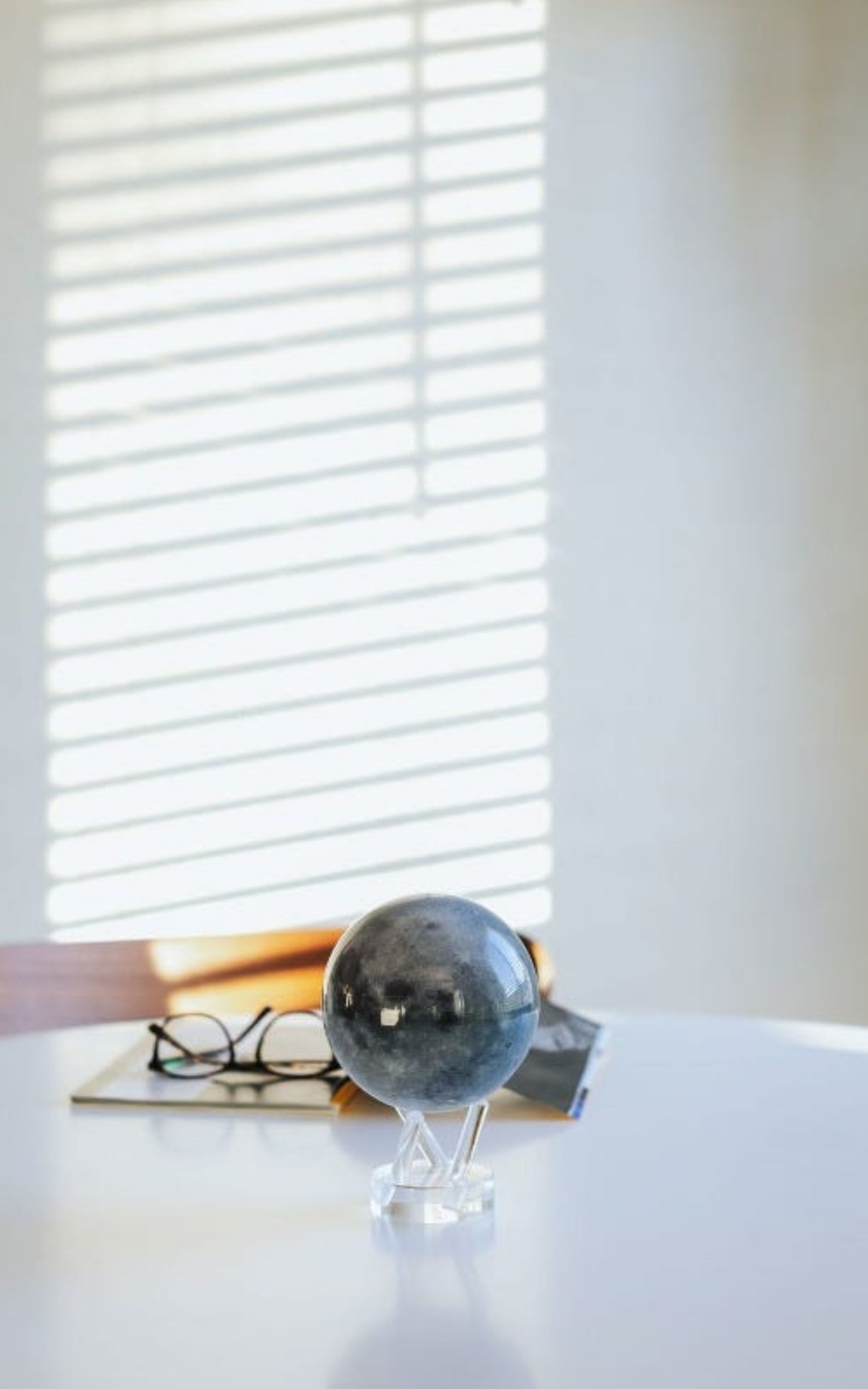 Moon Globe Rotating On table