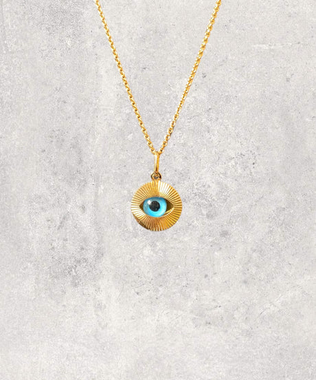The Eye Gold 18k Jewelry Pendant and Chain - Maison Davis