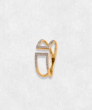 The Path, Gold 18k ring with Natural and Ethical diamonds