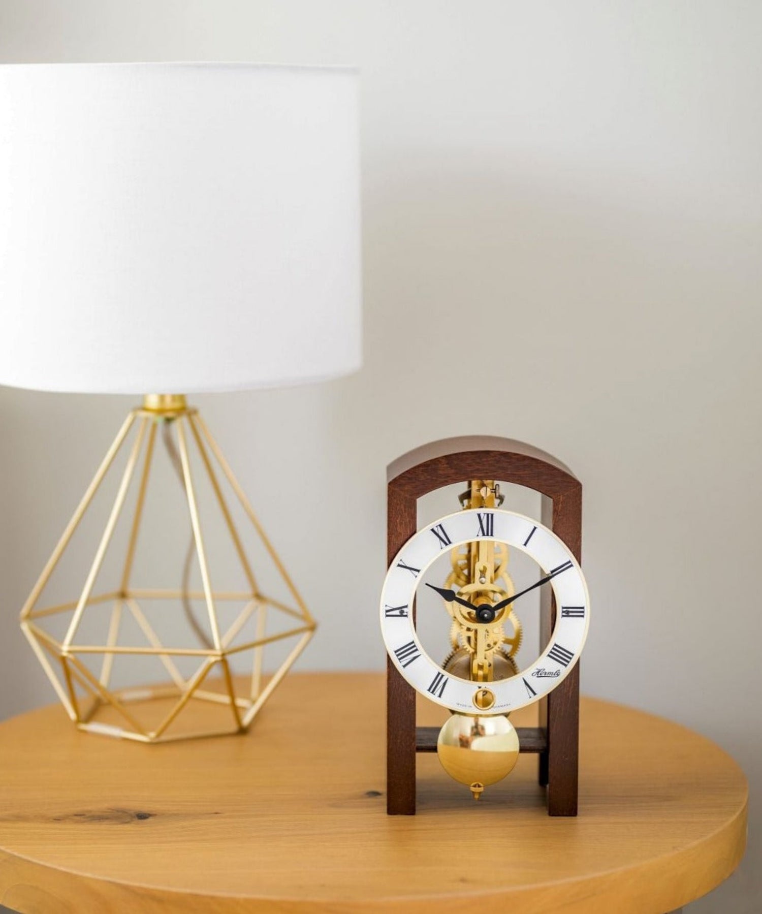 Wooden Mechanical Table Clock Interior Design