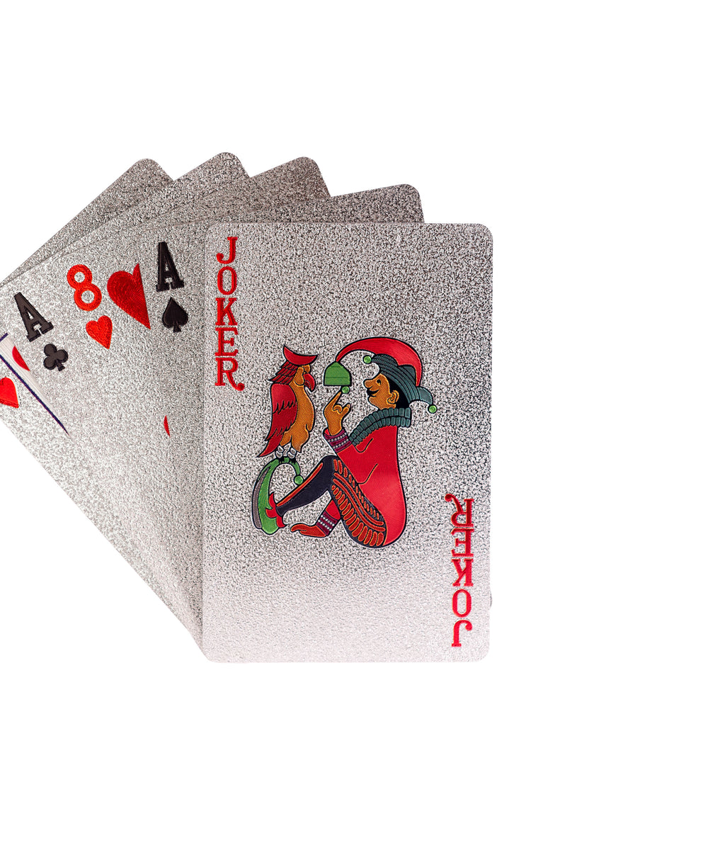 Zermatt Matterhorn Original Luxury Playing Cards Silver Cards zoom made by Maison Davis