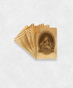 Zermatt Matterhorn Original Luxury Playing Cards Gold back view made by Maison Davis